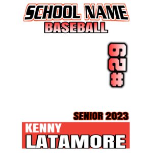 24" x 48" Senior Baseball  Design